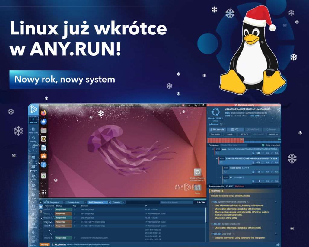 Linux w ANY.RUN – już wkrótce